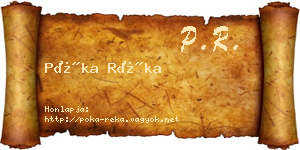 Póka Réka névjegykártya
